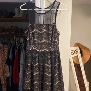 TRIXXI black lace dress FUNERAL DRESS WEDDING GUEST DRESS CASUAL DRESS